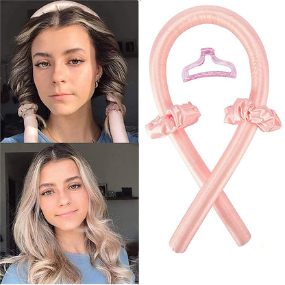 Heatless Curling Rod Headband Hair Styling Tools Curling Ribbon Modeling Set