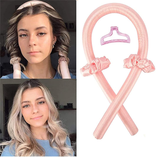 Heatless Curling Rod Headband Hair Styling Tools Curling Ribbon Modeling Set